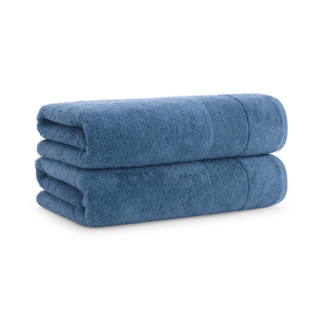 Monarch Brands Turkish Bath Towels, 30in x 60in, Solid , Copen Blue, 2PK PNP-BT-TS-3060-18-CBL
